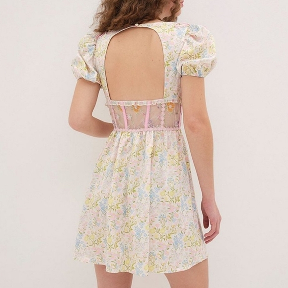 New!For‎ Love & Lemon Glitter Garden Cap Sleeve Dress - Picture 4 of 15